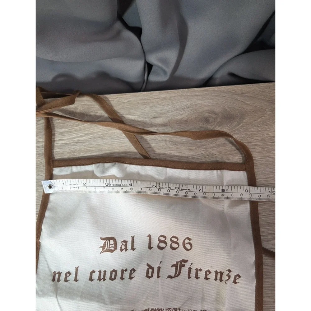 Ristorante Buca Mario Italy Piazza  Cream Brown Trim Apron Historic Florentine